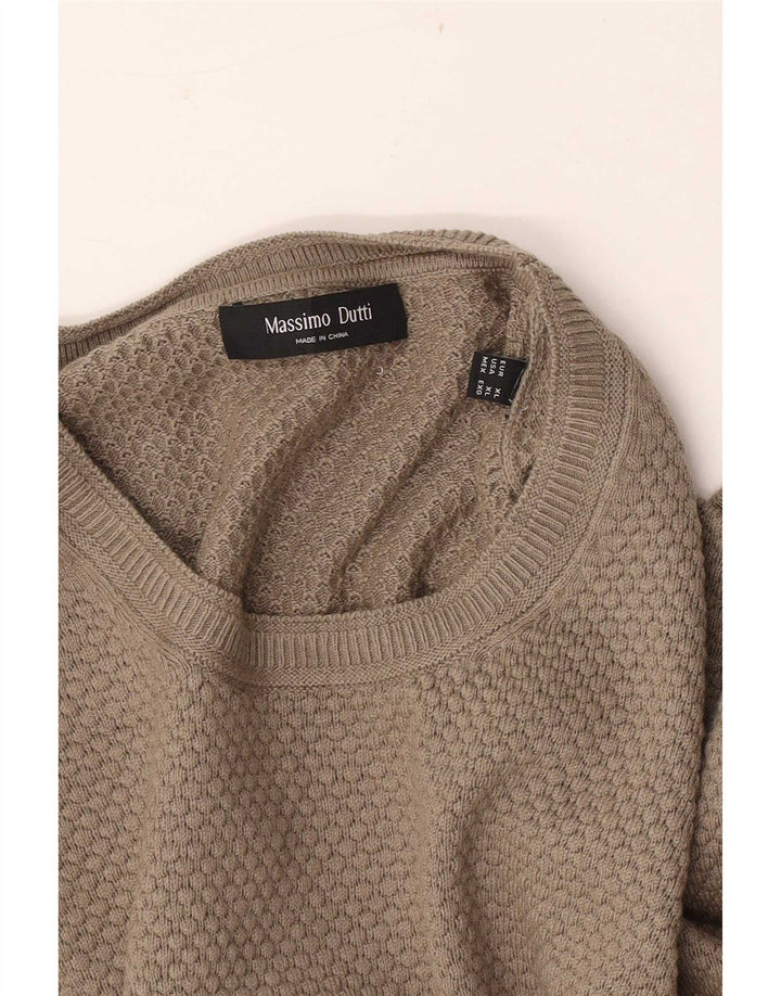 Ανδρικό πουλόβερ Massimo Dutti Crew Neck Jumper XL Beige