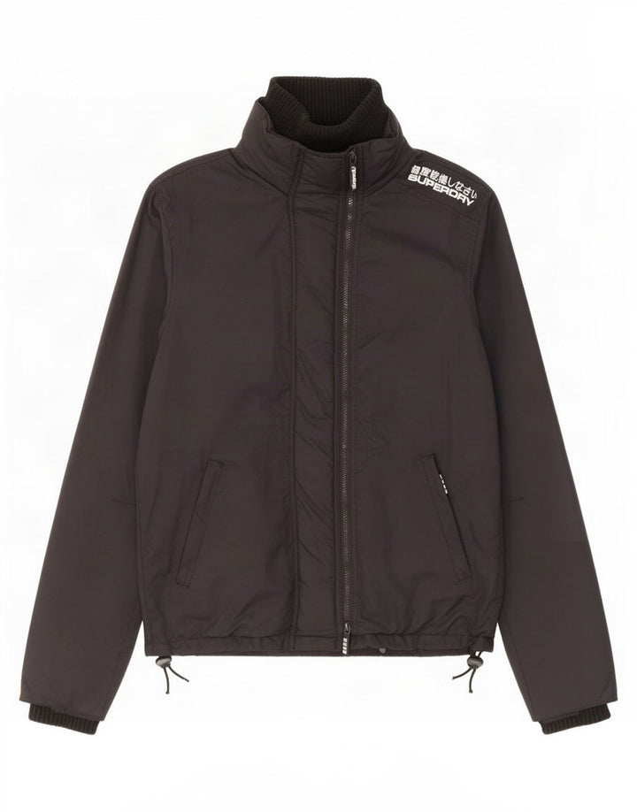 Superdry Ανδρικό γραφικό μπουφάν βροχής UK 40 μεγάλο μαύρο νάιλον