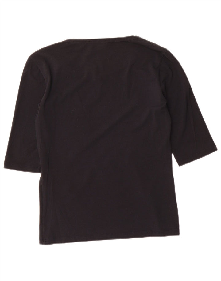 Max Mara Γυναικείο Μπλουζάκι 3/4 Μανίκι UK 8 Small Black