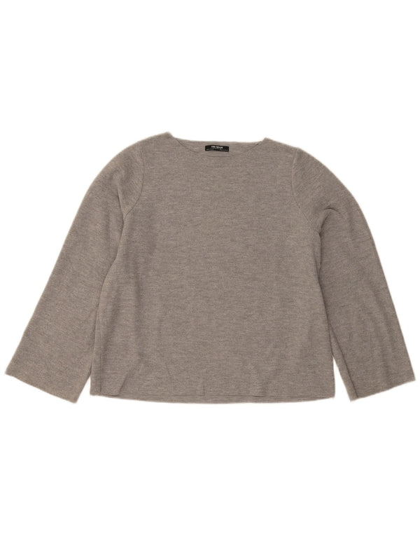 Zara Γυναικείο Trafaluc Oversized τοπ μακρυμάνικο UK 10 Small Grey