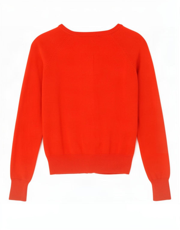 Zara Γυναικεία Ζακέτα UK 10 Small Red Cotton