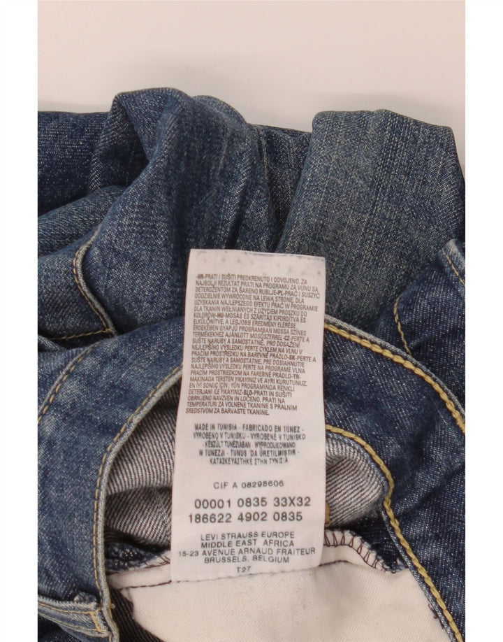 Ανδρικό τζιν Levi's Straight W33 L32 Μπλε βαμβακερό