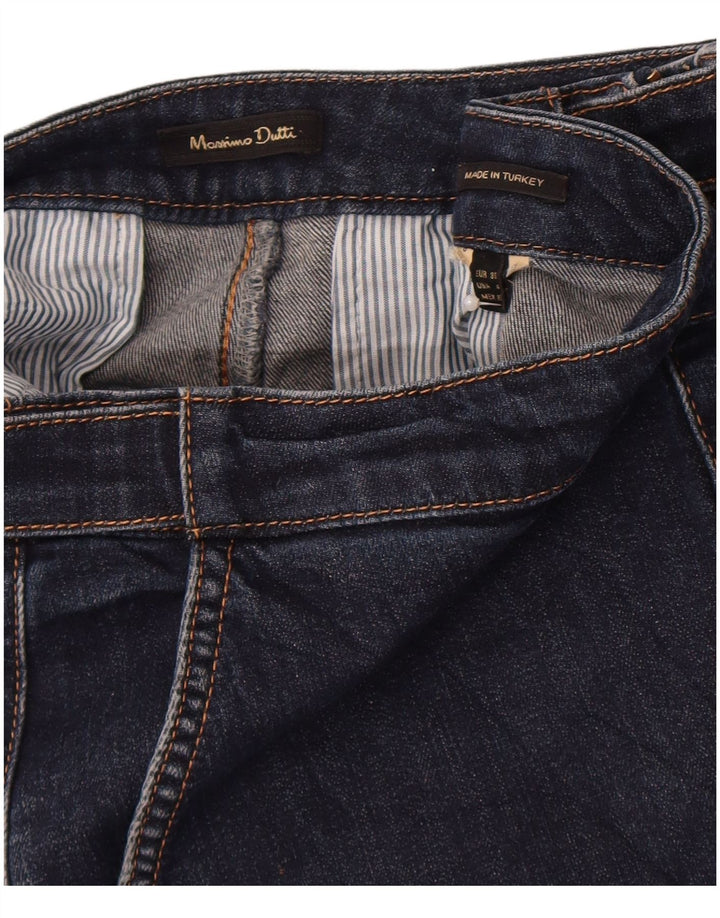 Massimo Dutti Γυναικείο τζιν με φλάντζα EU 36 XS W26 L30 Navy Blue