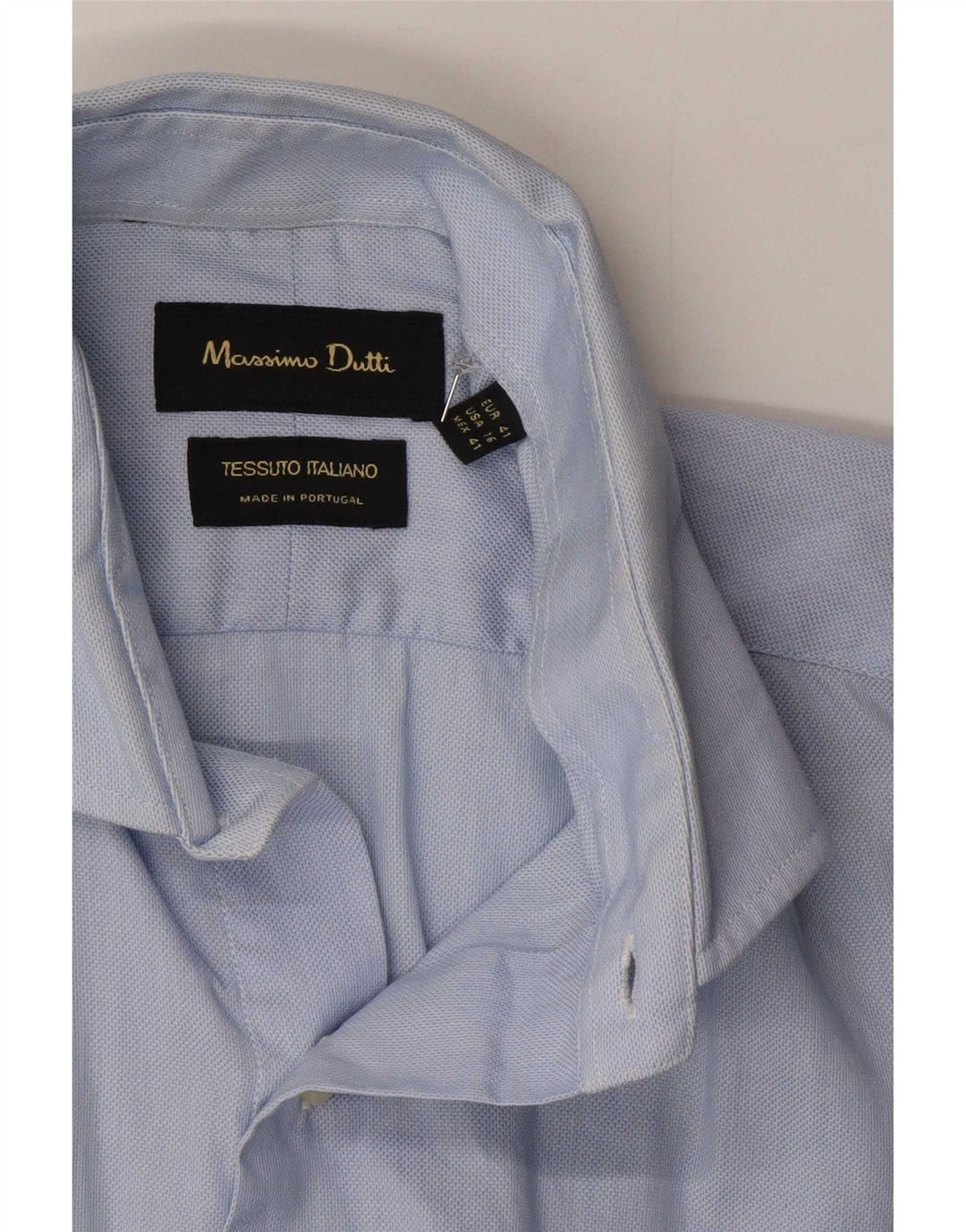 Ανδρικό επίσημο πουκάμισο Massimo Dutti, μέγεθος 41 μεγάλο μπλε