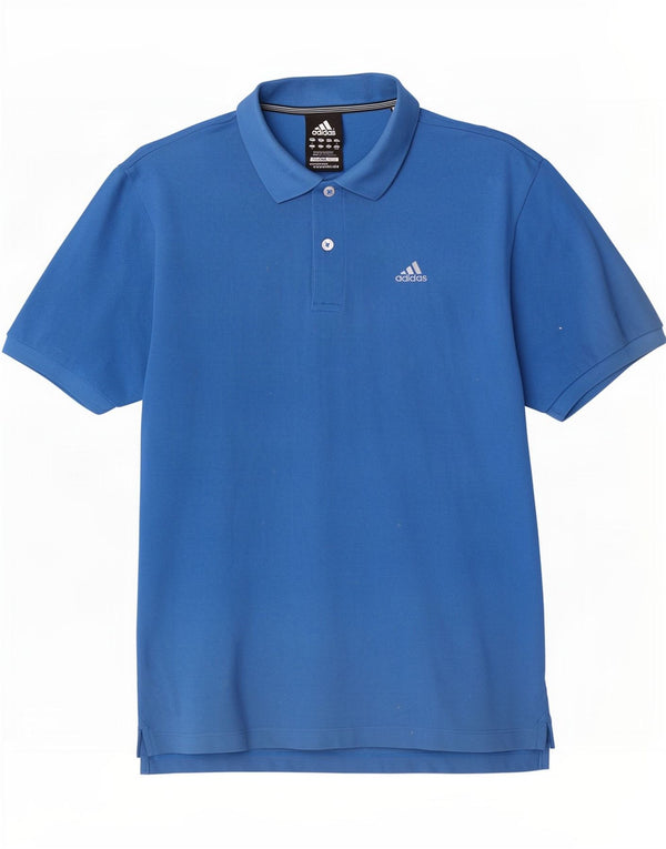 Ανδρικό πουκάμισο Adidas Clima 365 Polo από μεσαίο μπλε βαμβακερό