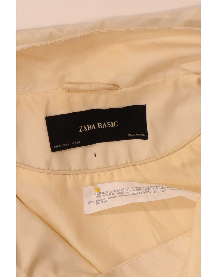 Zara Γυναικείο Bomber Jacket UK 14 Large Beige Polyester