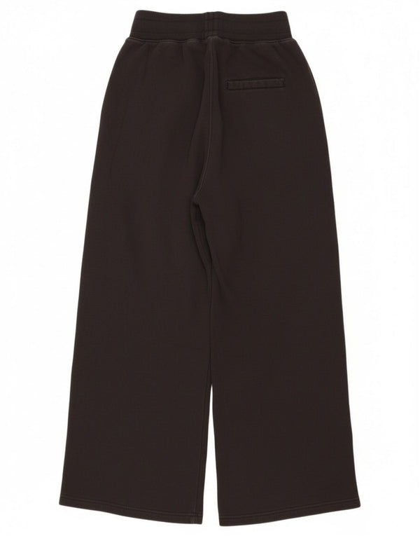 Puma Γυναικείο φαρδύ παντελόνι casual UK 4 XS μαύρο βαμβακερό