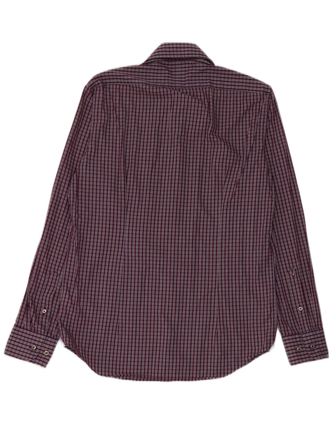 Ανδρικό πουκάμισο Tommy Hilfiger, Μέγεθος 38 15, Μεσαίο Navy Blue Gingham Cotton