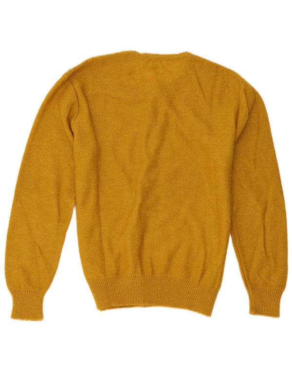 Vintage γυναικεία ζακέτα πουλόβερ UK 14 Medium Yellow