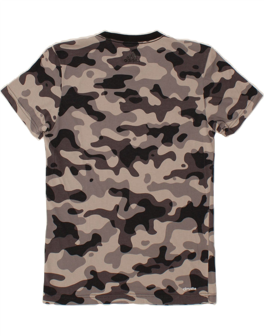 ADIDAS Mens Climalite Graphic T-Shirt Top Small Grey Camouflage Vintage Adidas and Second-Hand Adidas from Messina Hembry 
