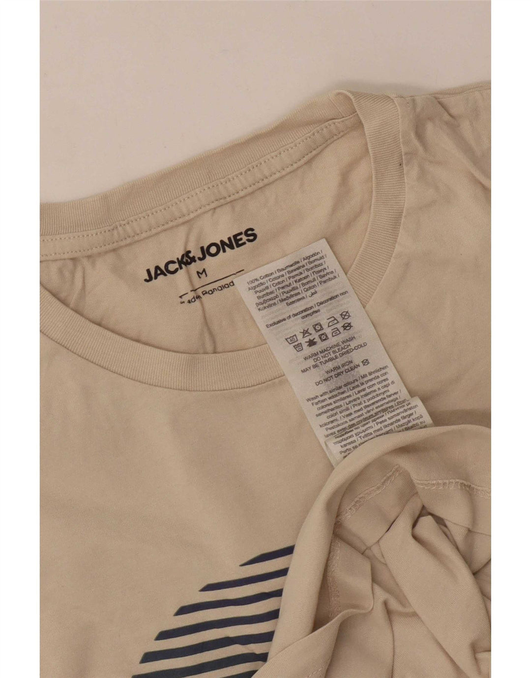 Ανδρικό γραφικό μπλουζάκι Jack & Jones, Βαμβακερό, μεσαίο σε λευκό χρώμα
