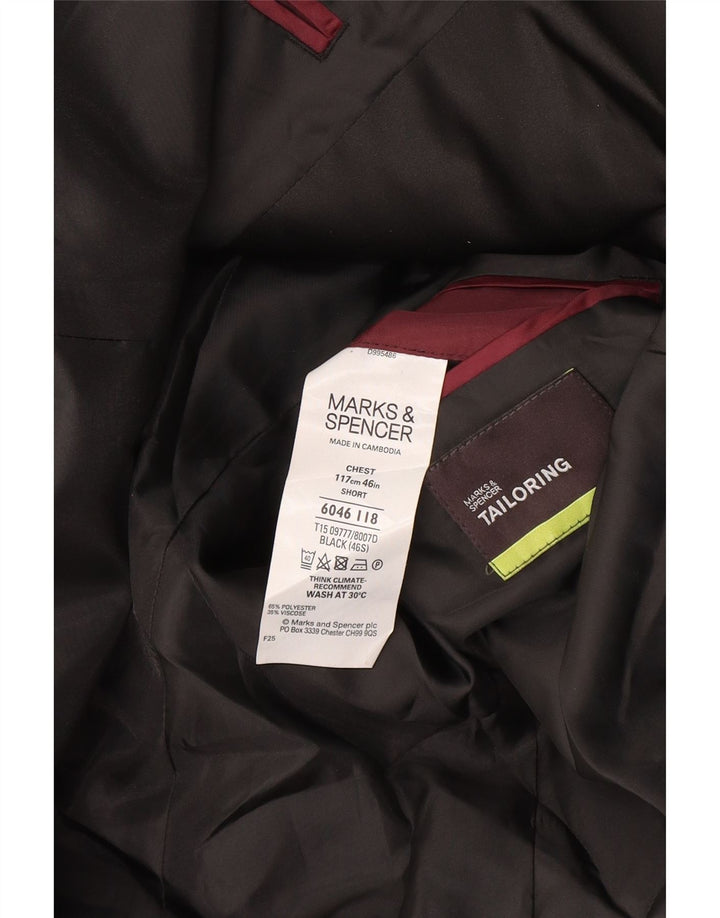 Marks & Spencer Ανδρικό κοντό σακάκι 2 κουμπιών UK 40 μεγάλο μαύρο