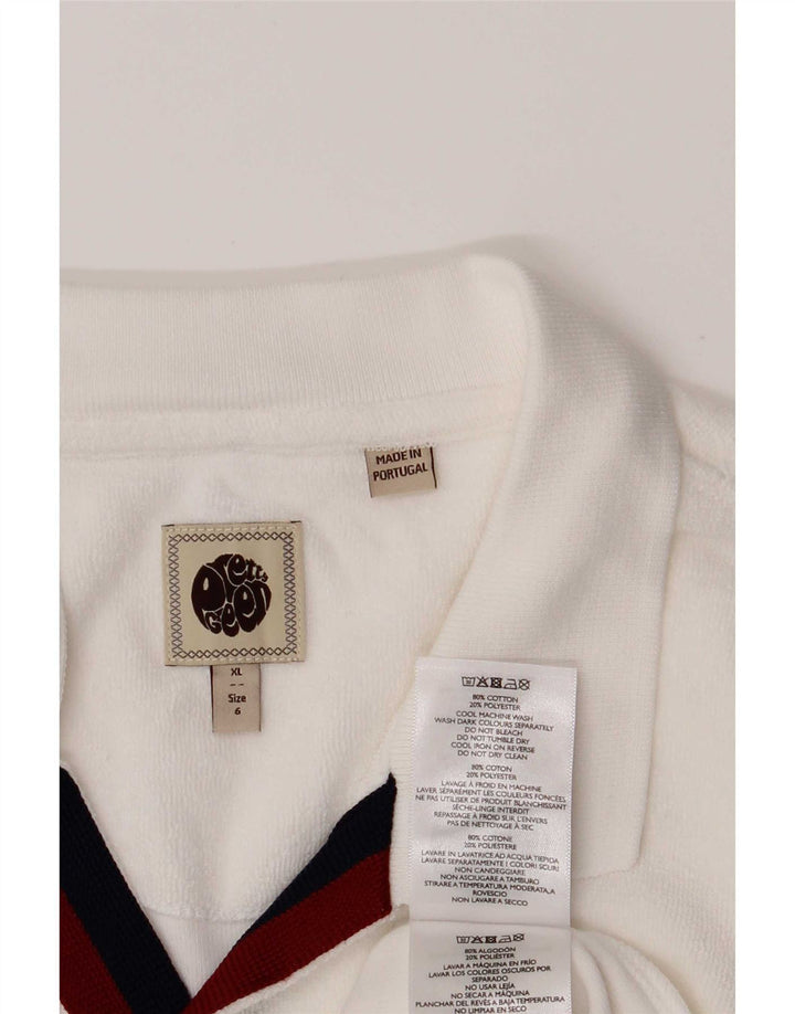 Pretty Green Ανδρικό Πόλο Μπλουζάκι XL Λευκό βαμβακερό