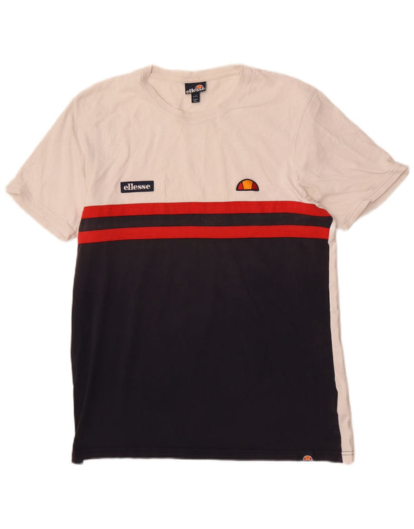 Ανδρικό T-Shirt Ellesse Top XL Navy Blue Colorblock Βαμβακερό
