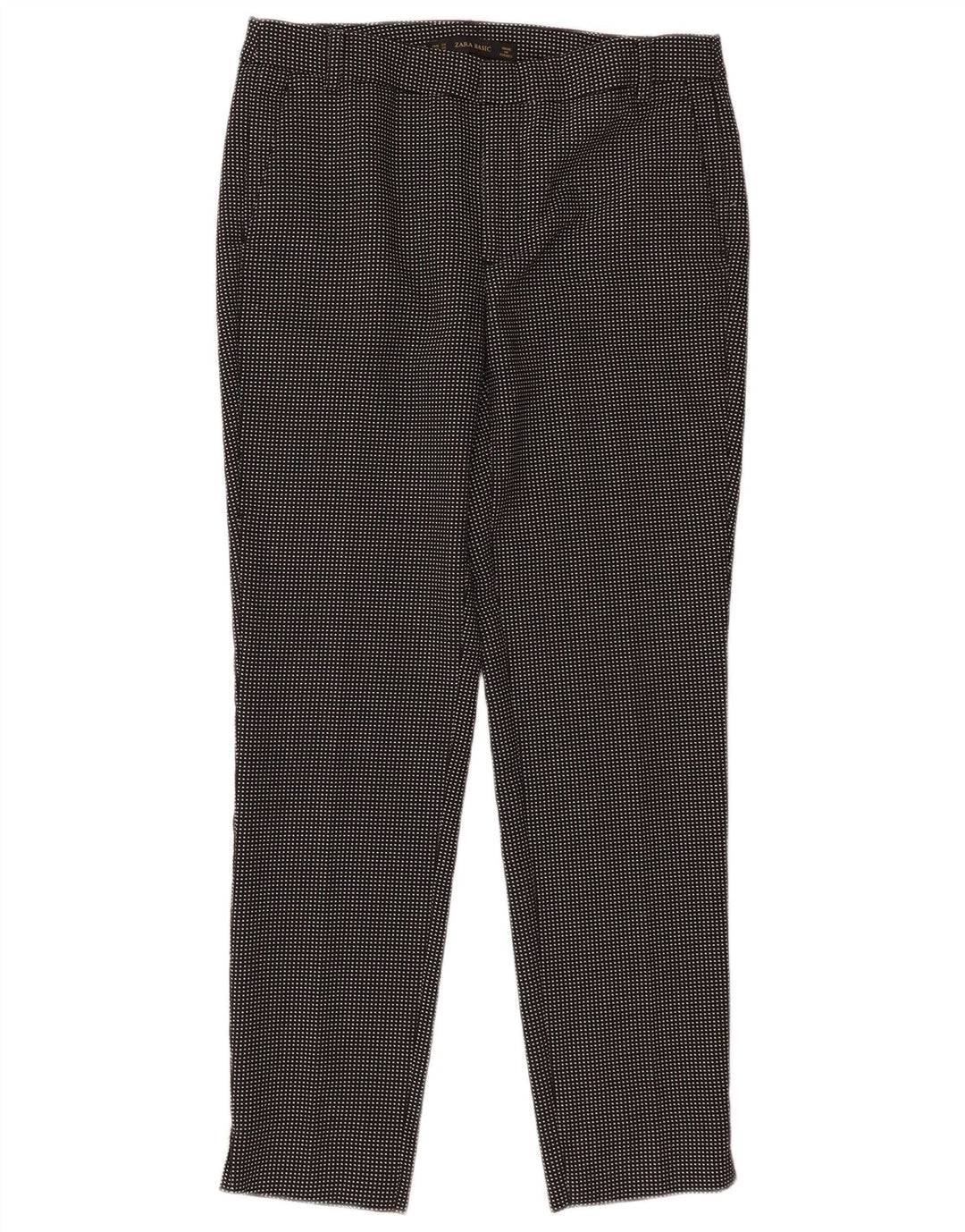 Zara Γυναικείο παντελόνι Chino Basic κωνικό EU 34 2XS W24 L27 Black Check