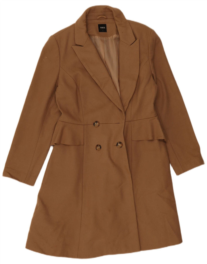 Oasis Γυναικείο Παλτό UK 16 Large Beige Wool