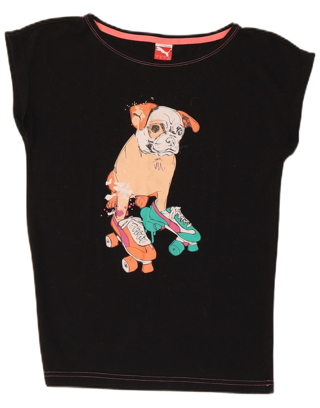 Γραφικό T-Shirt PUMA Girls Top 11-12 ετών Μαύρο