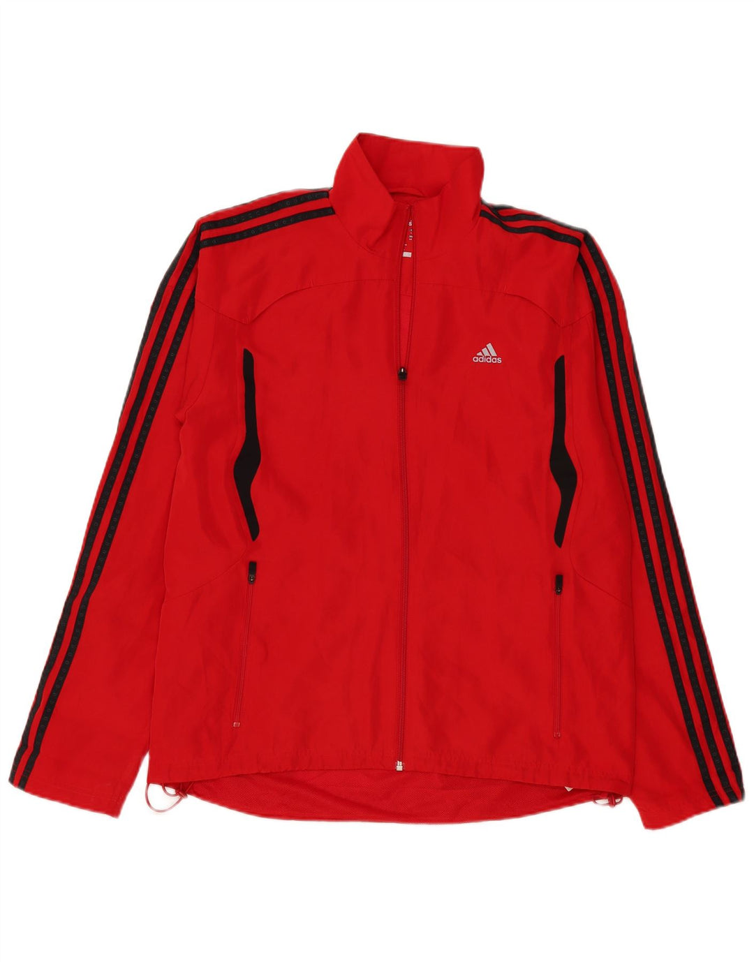 Adidas Ανδρικό Climacool Rain Jacket UK 40 Large Red Colourblock Polyester