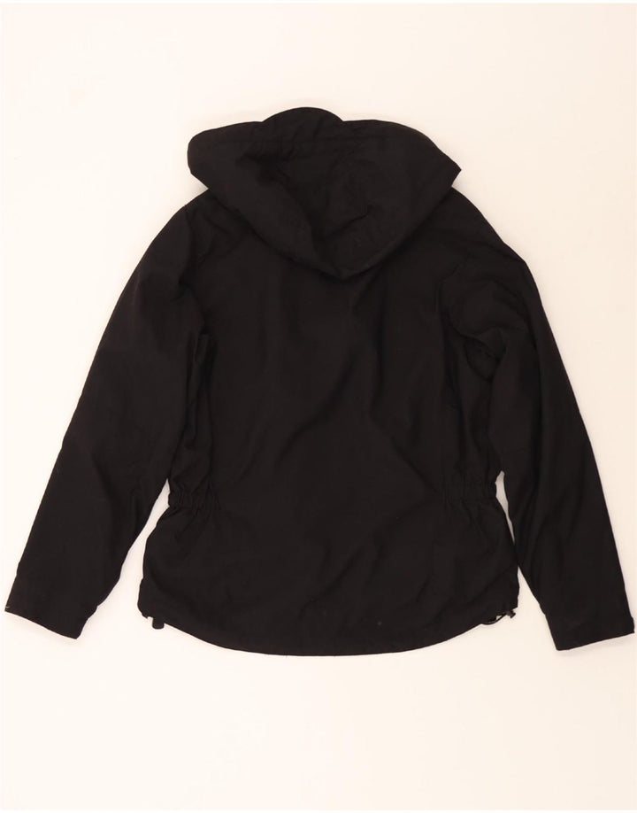 KAPPA Mens Hooded Windbreaker Jacket UK 36 Small Black Polyamide Vintage Kappa and Second-Hand Kappa from Messina Hembry 