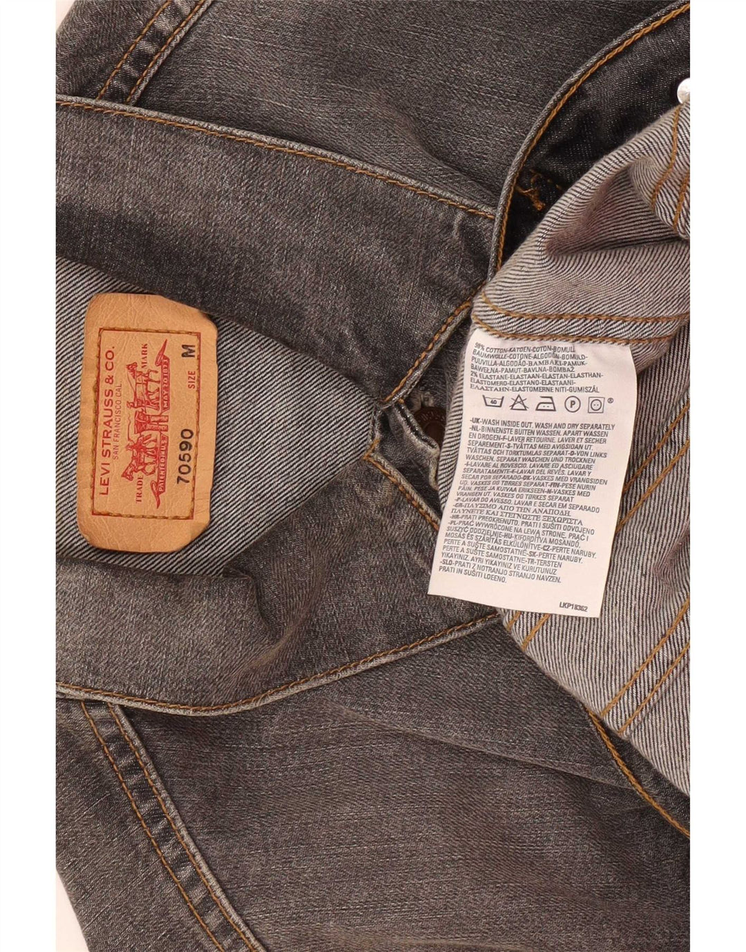 Ανδρικό τζιν μπουφάν Levi's UK 38 Medium Grey Cotton