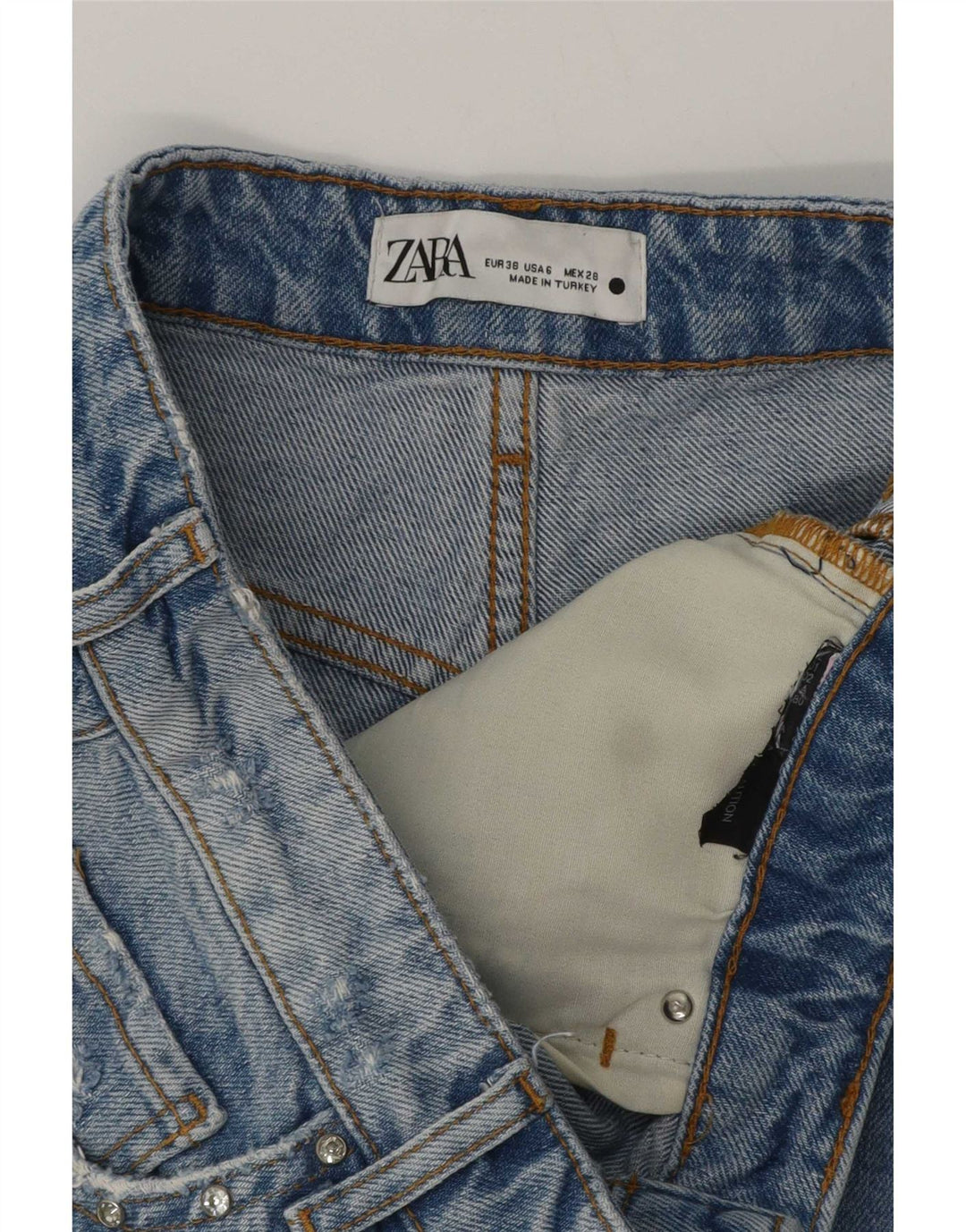Zara Γυναικείο Τζιν Σορτς EU 38 Small W28 Μπλε