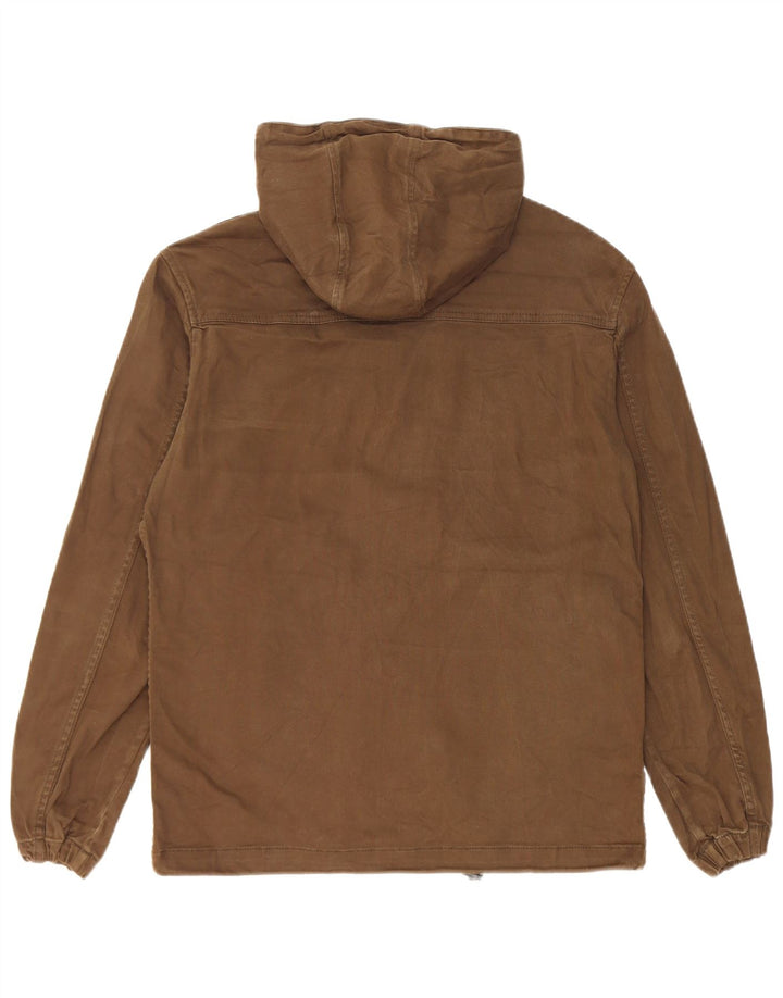 Zara Ανδρικό Bomber Jacket με κουκούλα UK 38 Medium Khaki Cotton