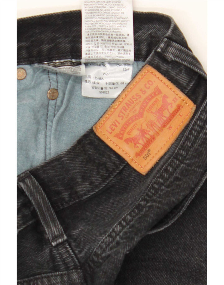 Γυναικείο σορτς Levi's 501 τζιν W27 Μικρό μαύρο βαμβακερό