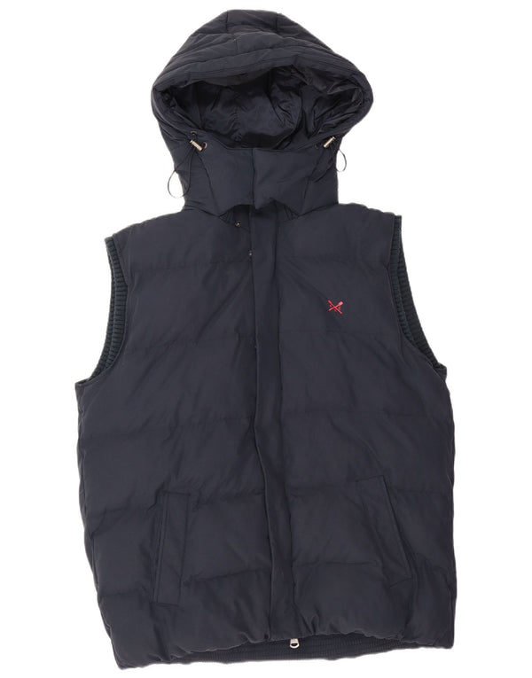 Ανδρικά ρούχα Crew με κουκούλα με επένδυση Gilet UK 42 XL Navy Blue Cotton