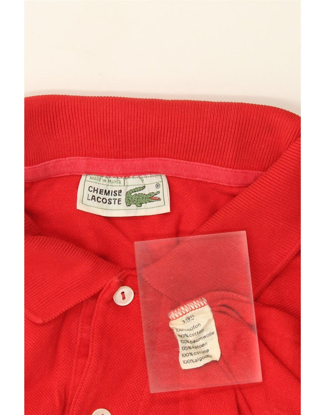 Ανδρικό πουκάμισο πόλο Lacoste Νούμερο 7 2XL Κόκκινο βαμβακερό