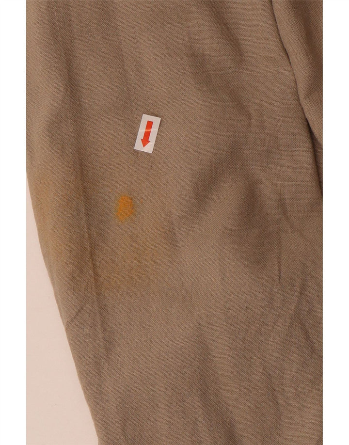 Zara Γυναικείο Open Blazer Jacket UK 18 XL Beige Λινό