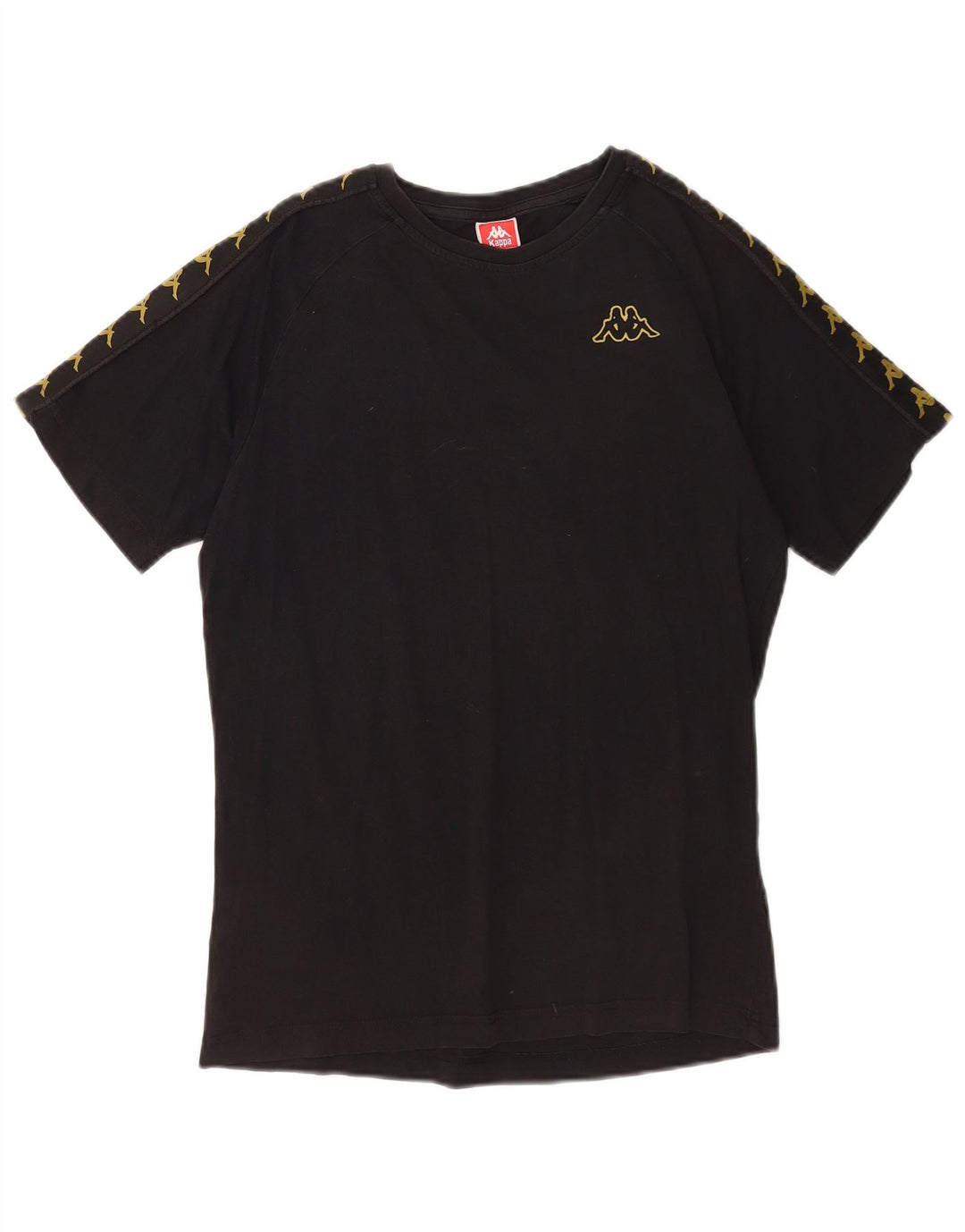 Ανδρικό γραφικό T-Shirt Kappa Top Medium Μαύρο