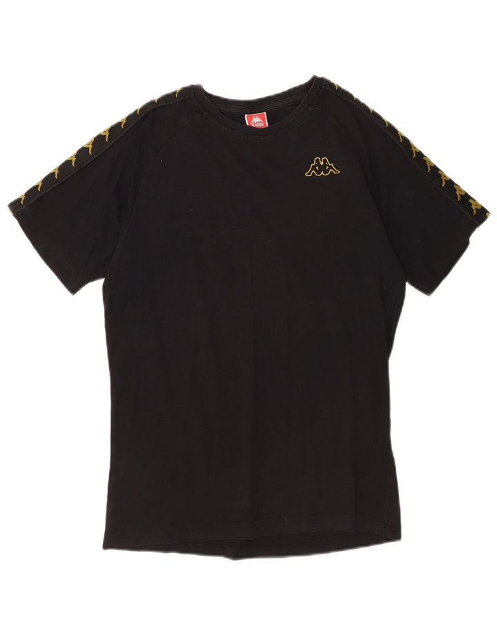 Ανδρικό γραφικό T-Shirt Kappa Top Medium Μαύρο