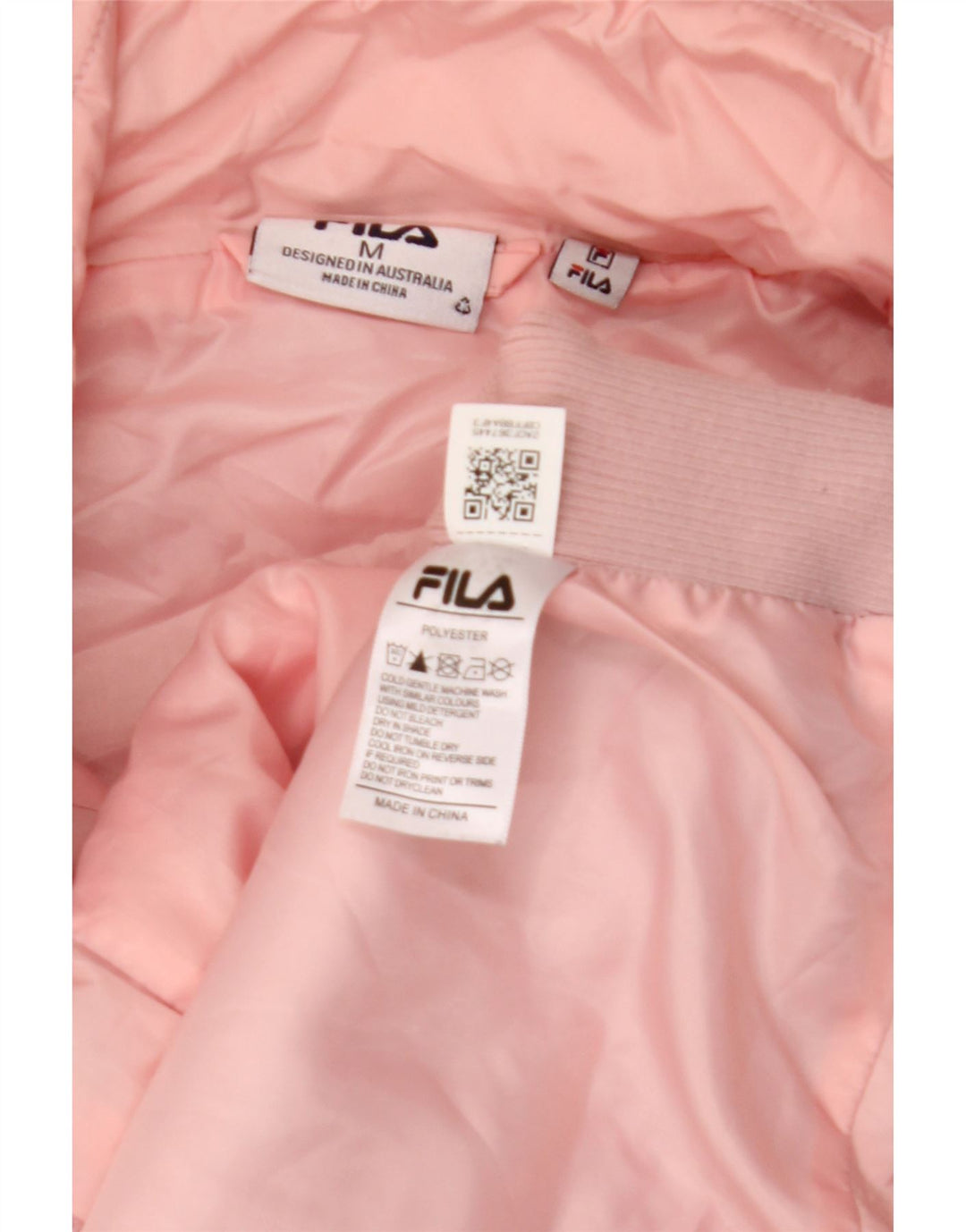 Fila Γυναικεία κουκούλα με επένδυση Gilet UK 14 Medium Pink Polyester