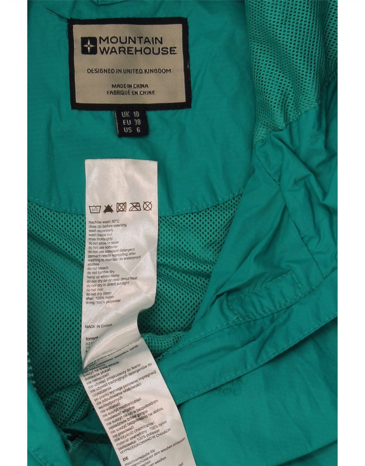 MOUNTAIN WAREHOUSE Γυναικείο μπουφάν βροχής με κουκούλα UK 10 Small Turquoise