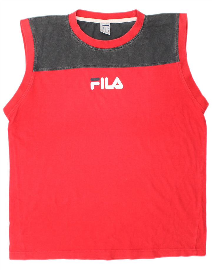 Ανδρικό φανελάκι FILA XL Red Colourblock Cotton Sports