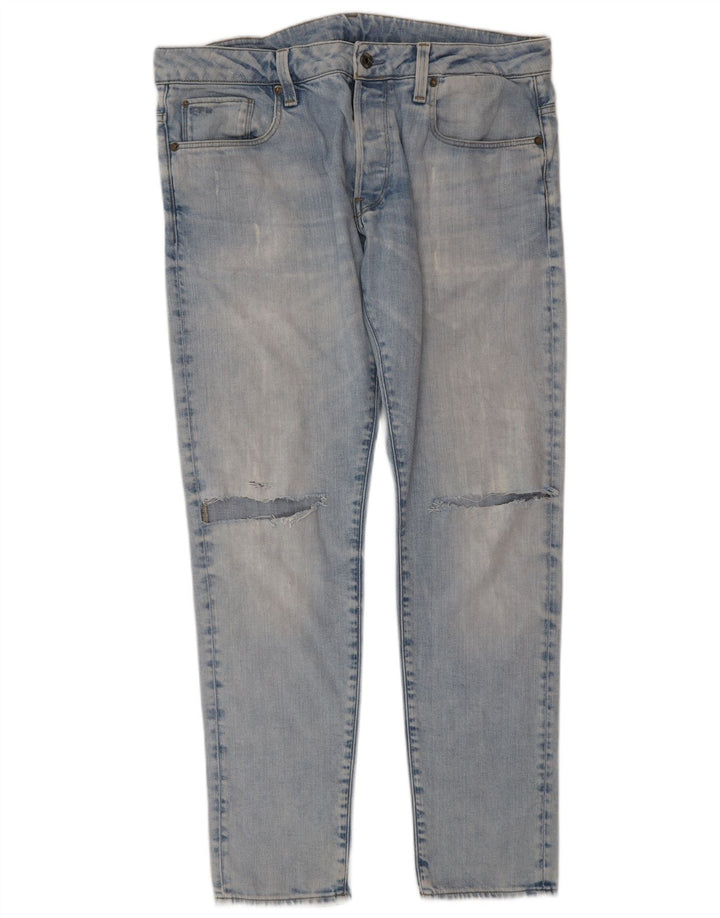 Ανδρικό G-STAR Distressed Slim Jeans W36 L32 Μπλε βαμβακερό