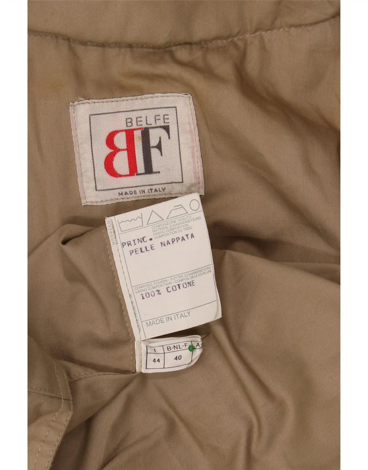 Γυναικείο μπουφάν BELFE Loose Fit IT 44 Medium Beige Colourblock Leather