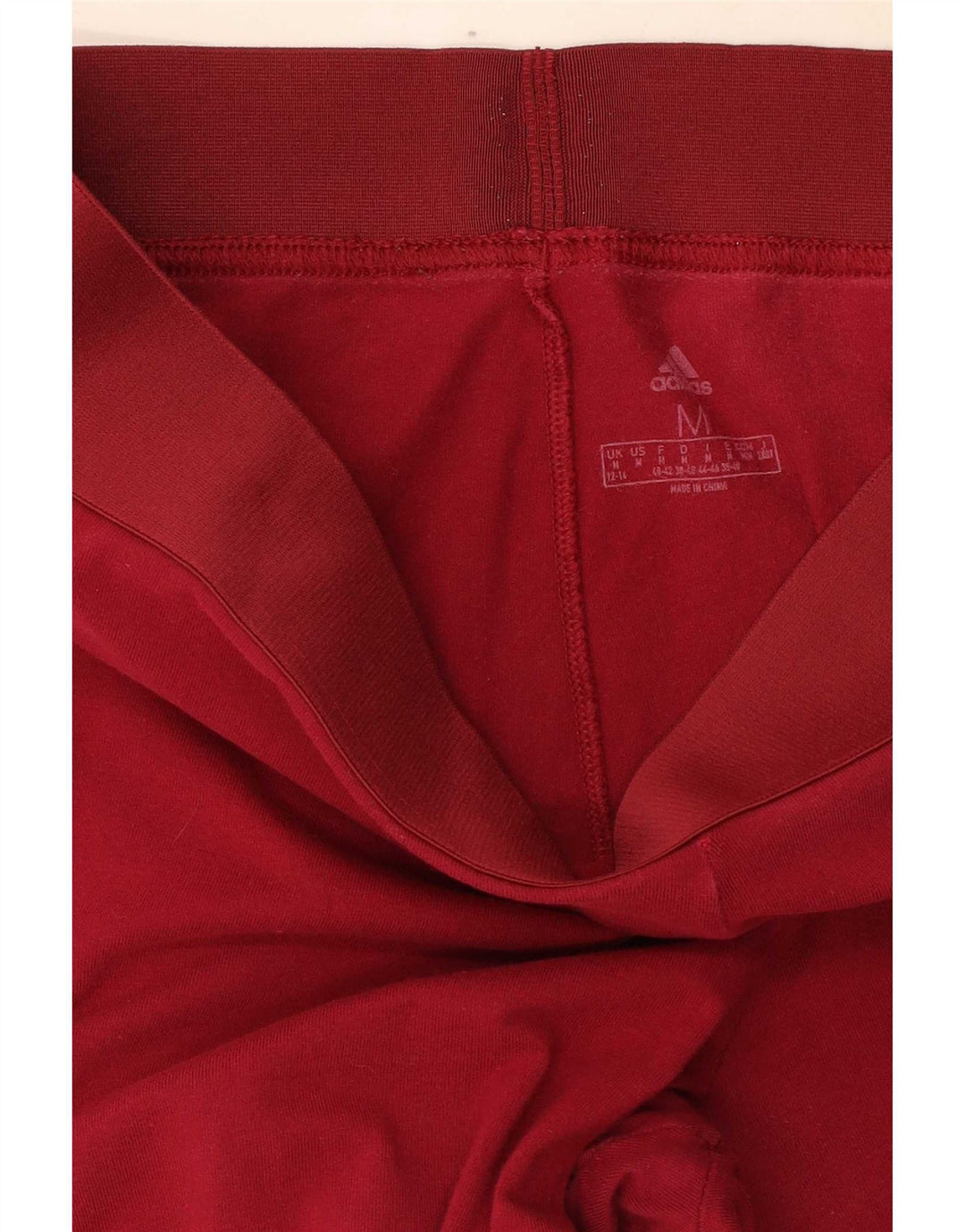 Γυναικείο κολάν Adidas UK 12/14 Μεσαίο κόκκινο βαμβακερό