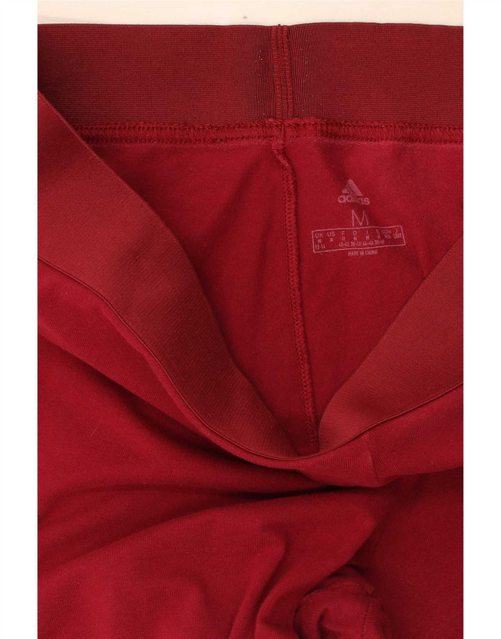Γυναικείο κολάν Adidas UK 12/14 Μεσαίο κόκκινο βαμβακερό