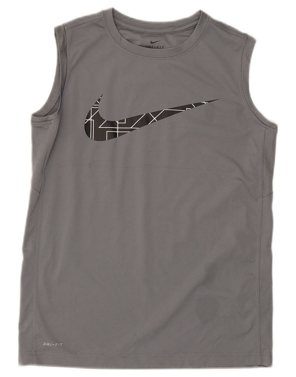 Γραφικό γιλέκο Nike Boys Dri Fit Top 12-13 ετών μεγάλο γκρι πολυεστέρας