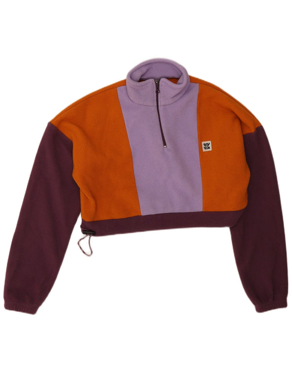 Lucy & Yak Γυναικεία υπερμεγέθη Crop Fleece Jumper UK 10 Small πολύχρωμα