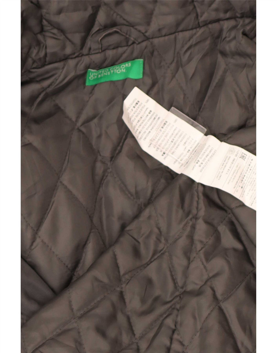 Benetton Γυναικείο Μπουφάν Parka με κουκούλα UK 40 μεγάλο γκρι βαμβακερό