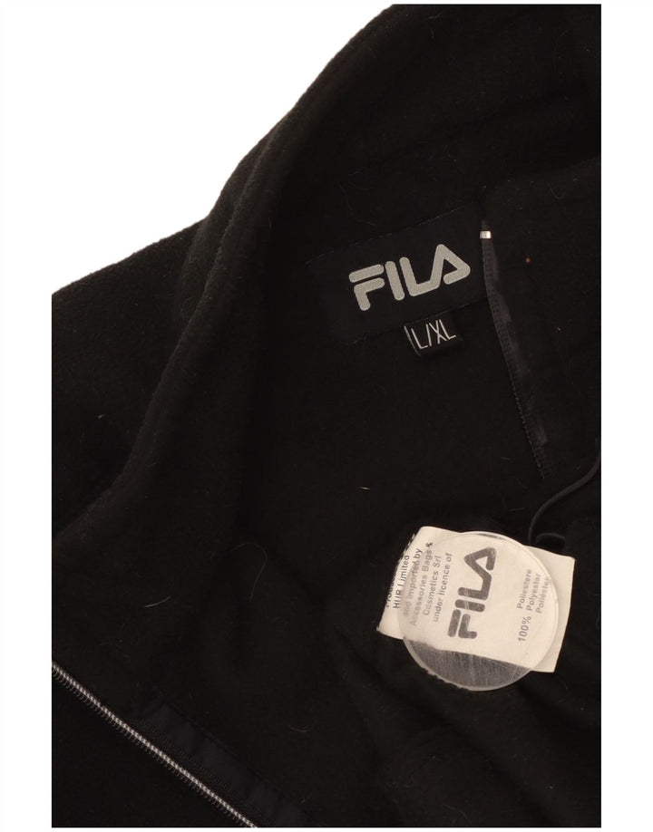 FILA Ανδρικό Fleece Jacket UK 40 Large Black Polyester