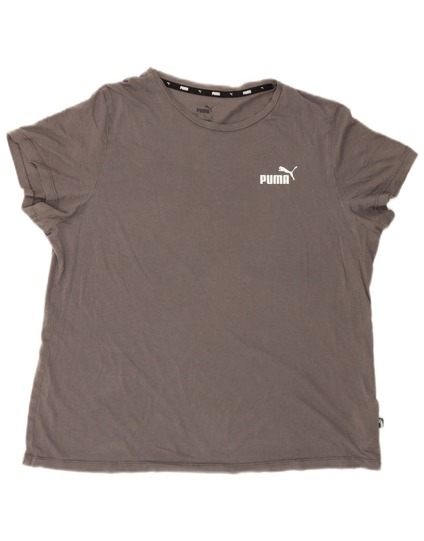 Puma Γυναικείο T-Shirt Top UK 18 XL Γκρι βαμβακερό