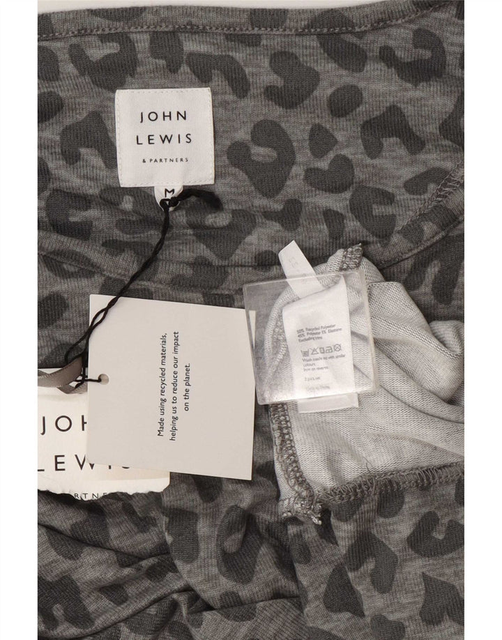 John Lewis Γυναικεία φούτερ Jumper UK 14 Medium Grey Animal print
