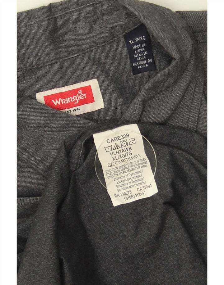Ανδρικό πουκάμισο Wrangler XL Γκρι βαμβακερό