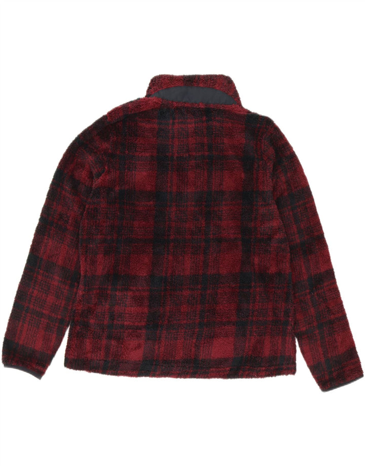 EDDIE BAUER Womens Oversized Fleece Jumper UK 16 Large Red Check Vintage Eddie Bauer and Second-Hand Eddie Bauer from Messina Hembry 