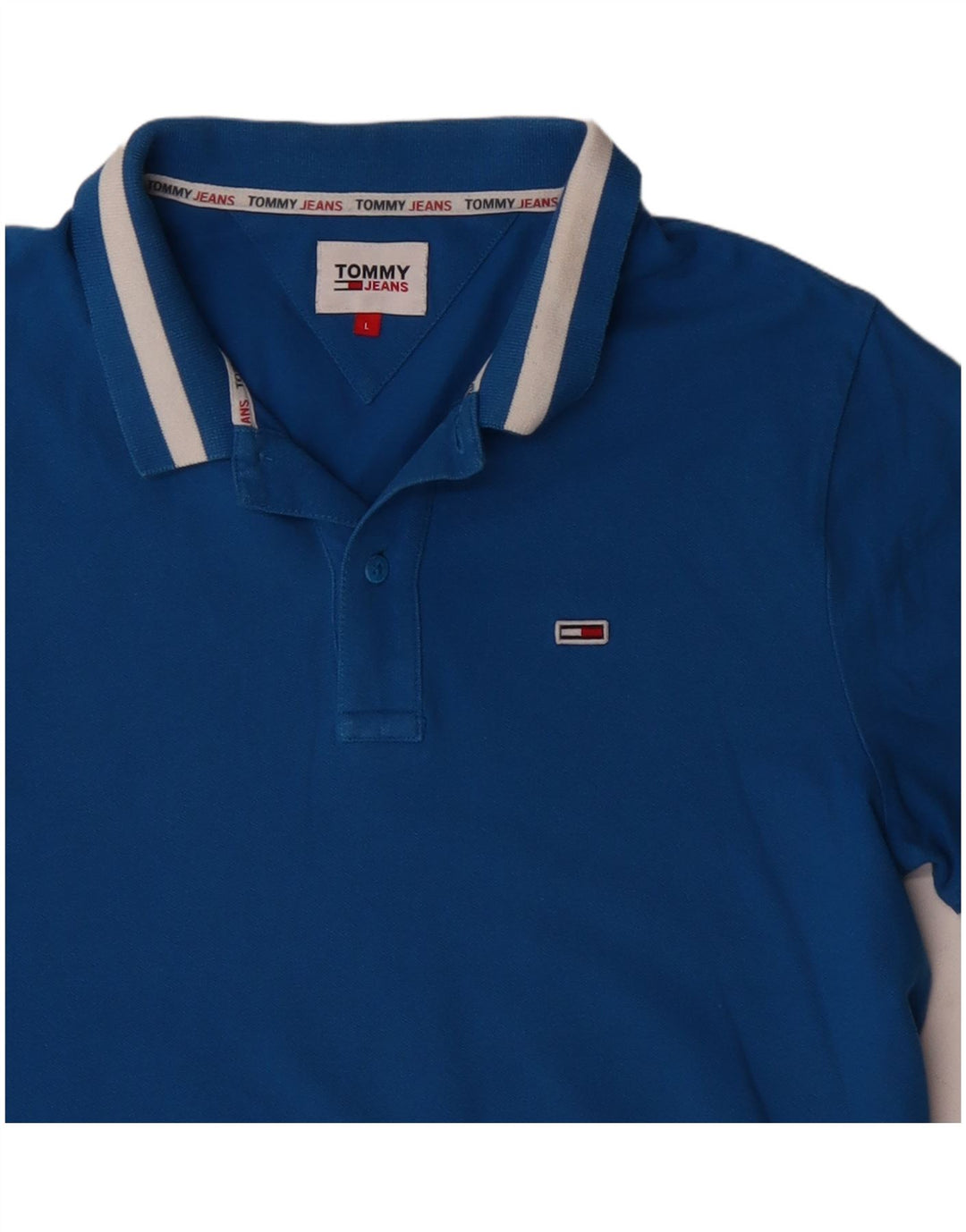 Tommy Hilfiger Ανδρικό Πόλο Μπλουζάκι μεγάλο μπλε βαμβακερό