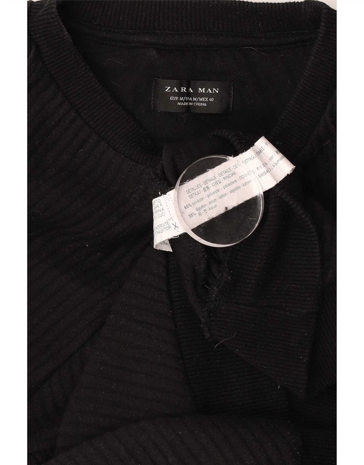 Ανδρικό φούτερ Zara Jumper Μεσαίο μαύρο βαμβακερό