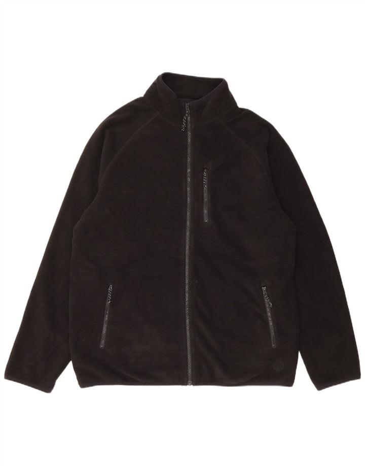 Marks & Spencer Ανδρικό Fleece Jacket UK 42 XL Μαύρο Πολυεστέρας
